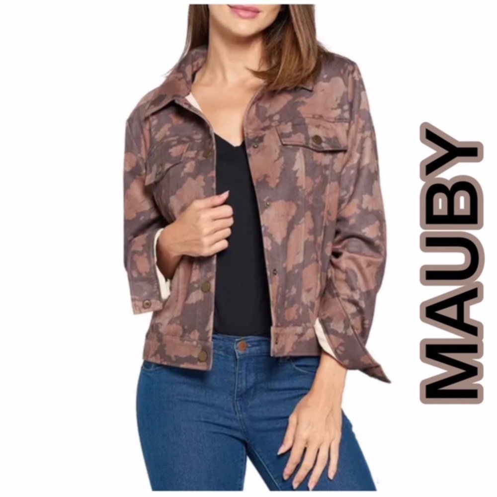 NWT MAUBY LONG SLEEVE BUTTON UP CAMOUFLAGE JACKET